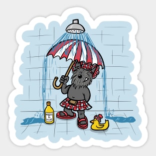 Real Scotties Dinnae Take Nae Showers! Sticker